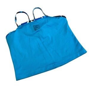 Aqua Blue Tankini Workout Tank Top Y2K 2000s Athletic Cannondale Women’s Medium!